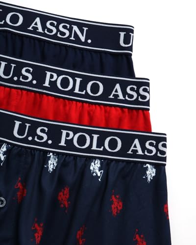 U.S. Polo Assn. Mens Boxer Shorts - 3 Pack Ultra Soft Breathable Knit Boxers for Men with Functional Fly (Sizes S-XL)3
