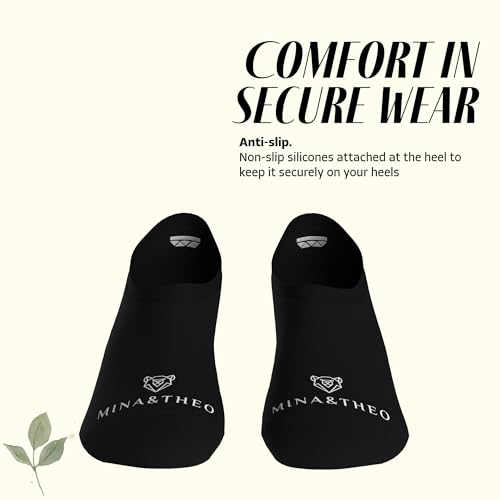 MINA & THEO Bamboo Rayon No Show Anti Slip Socks (10 pairs)4