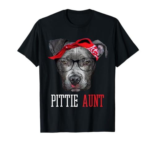 Pittie tía Pitbull perro amante camiseta de regalo mujer Camiseta