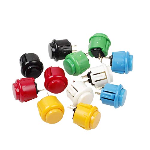 Sanwa 12 pcs OBSF-30 Original Push Button 30mm - for Arcade Jamma Video Game & Arcade Joystick Games Console (Color) - (Each Color of 2 Pcs) Use for Arcade Game Machine Cabinet S@NWA by SANWA - Image 4