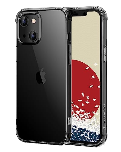 ONES iPhone 13mini �p �P�[�X�y�ČRMIL�K�i ���������z ������ �u���b�N �G�A�o�b�O �ϏՌ� ��ʁE�����Y�ی� ���΂݂Ȃ� ����~�� �X�g���b�v�z�[�� ���^ �y�� �N���A Qi�[�d�Ή� HQ�ETPU �N���X�^�� �J�o�[