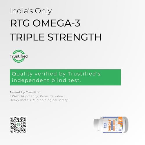 Image of Re-Esterified Triglyceride (RTG) Form Omega 3 Fish Oil Capsules | Triple 3X Strength 450mg EPA & 300mg DHA | Vitamin D3 K2-MK7 & Vitamin E | Lemon Flavour | Burpless | 30 Softgels