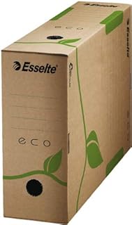 Esselte® Caja archivadora ECO, cartón ondulado (RC), A4, 10 x 32,7 x 23,3 cm, color marrón natural (25 unidades)