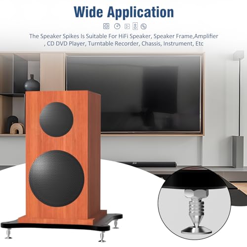 Image of Monosaudio Speaker Spikes, 4 Pcs HiFi Speaker Anti-Vibration Spikes (Without Spike Pad), Isolation Spikes Stand Foot for Speaker, Subwoofer, Amplifier, CD DVD Player(M8)