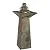 Sunnydaze 40-Inch Layered Slate Pyramid Outdoor Water Fountain with LED Light