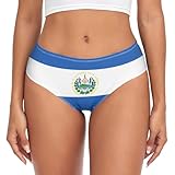 HURPAN El Salvador Flag Women's Bikini Brief Underwear,Ladies Breathable Hipster Panties