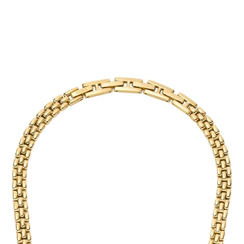 Image of Fossil Women's Ellis Toi Et Moi Gold-Tone Brass Station Necklace