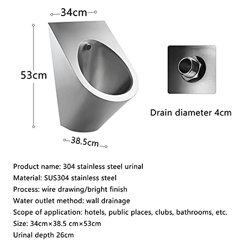 OTQEFTN Household Items Wall Mounted Male Urinal with Flush System, Vertical Toilet Automatic Sensor Washout Urinal, Urinal
