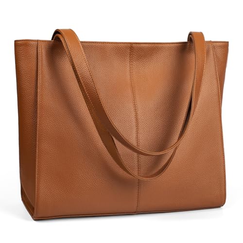 befen Soft Cognac Leather Tote