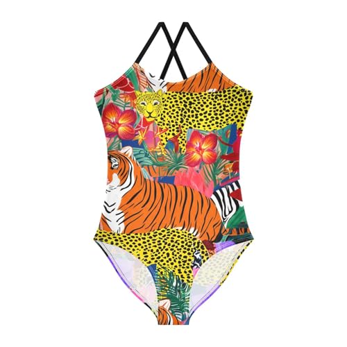 Tgers Leopard Girls One Piece Swimsuit Beach Swimwear 20861883