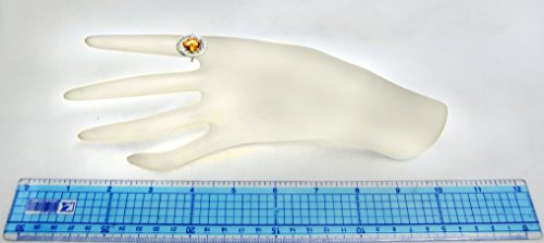Image of Sterling Silver 925 Ring Genuine Gemstone Oval 10x8 mm, Rhodium-Plated Finish, Solitaire Style