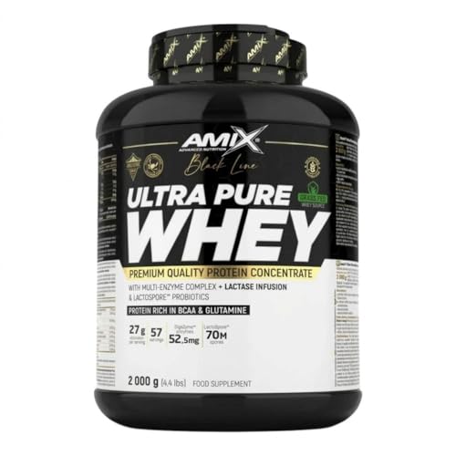 Amix™ Ultra Pure Whey Protein 2000g – Concentrado de Proteína de Suero de calidad con DigeZyme®, LactoSpore™ y Alto Contenido en Proteínas - Sabor Bombon crujiente
