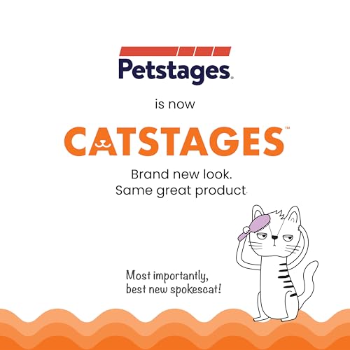 Petstages Tons of Tails - Zahnpflege-Katzenspielzeug mit Katzenminze - Spielzeug mit Bändern - Mehrfarbig
