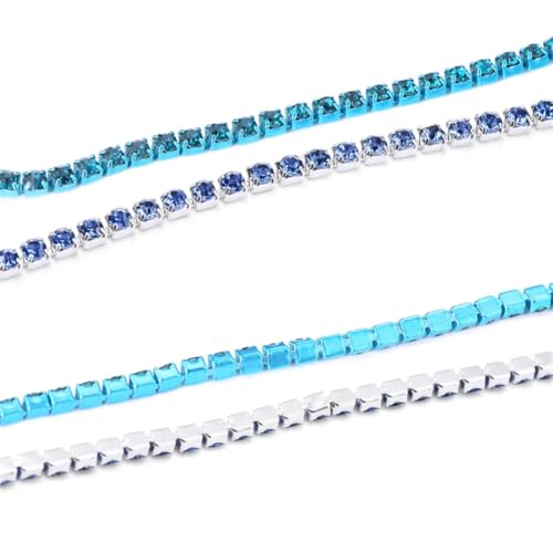 Chaîne de strass 2mm flexible pour customisation de robe et couture sur textile - 5