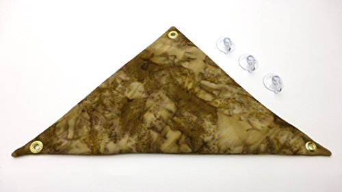 Mini-Hammock for Bearded Dragons, Brown Batik Fabric with Suction Cup Hooks