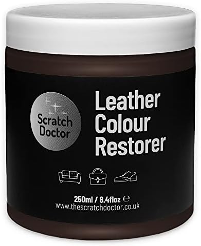 Scratch Doctor Leather Colour Restorer Easily Repair & Recolour Faded or Worn Leather Sofas Chairs Handbag Shoes Boots Saddle Equestrian Tack (Black, 50ml)