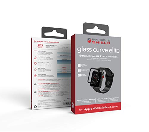 invisibleSHIELD Glass Curve Elite Screen Protector for Apple Watch (38mm) - Clear, transparent, 38 mm - Image 2