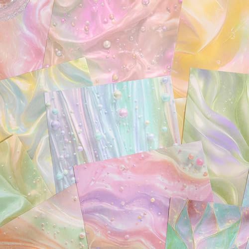 Papier de scrapbooking perlé vintage, matériel de scrapbooking floral pour fournitures de journal - 7