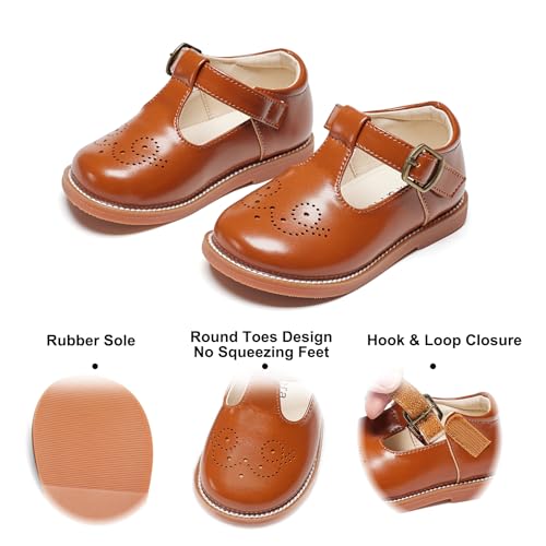 Image of Felix & Flora Toddler Girl Mary Jane Dress Shoes - School Oxford Flats for Girl Party Shoes.