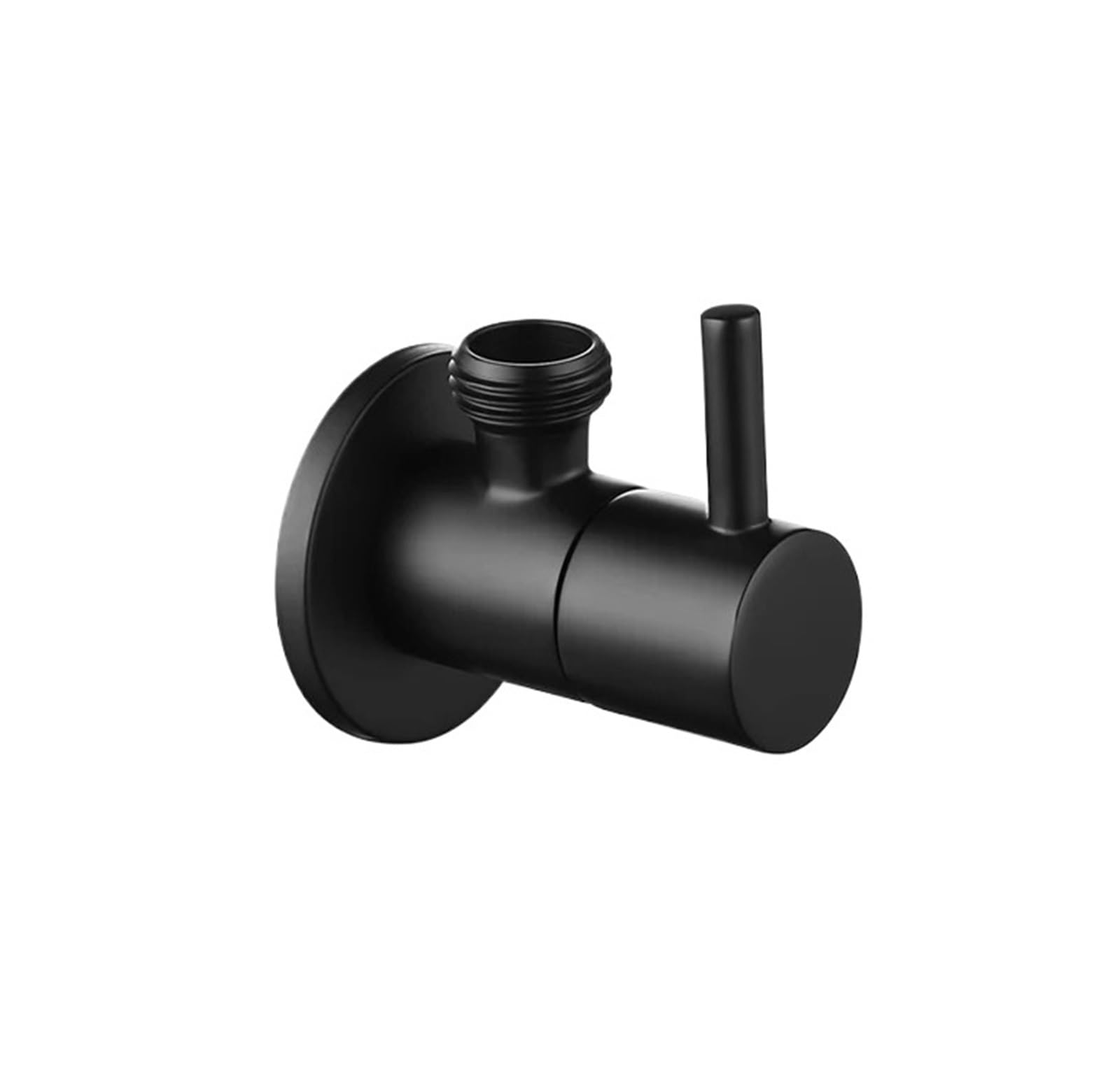 Bnjlsdatwr Black 1 Piece Valve， Matte Black Angle Valve Faucet Water Inlet Fittings And Stop Round Connecting Bathroom And Kitchen Accessories(Black 1 Piece)(Black 1 Piece)