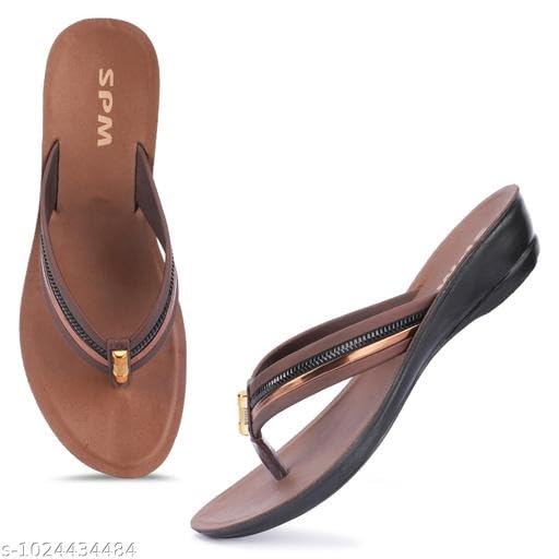 Image of Women's Stylish Solid Colour Flip Flop Slippers Comfortable,Lightweight,Versatile Styling Sl365