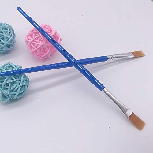 Sunkisty Children's Art Paintbrushes, Little Painting Brushes With Plastic Handle For Kids Blue (Blue 50Pcs) #TOP6