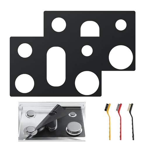 Stove Top Protector for Samsung 30inch Gas Range - 2 Pcs Reusable Burner Splatter & Spill Guard Liner Only Compatible with Models NX60A6111 NX60A6311 NX60A6511 NX60A6611 NX60A6711 NX60A6751.