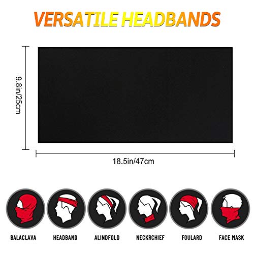 Image of Venswell Neck Gaiter Face Mask Men Women,Seamless Bandana Rave Face Cover Scarf Mask,Balaclava,Headband, Head Wrap,Headwear