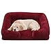 TYMONT Dog Beds Large Sized Dog Orthopedic, Sofa Dog Bed with Waterproof Lining and Nonskid Bottom, Rectangle Washable Dog Bed for Medium Small Dogs and Cats Comfortable (Color : Red, Size : 23 x 18)