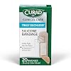 CURAD Truly Ouchless! Silicone Bandages, .75 x 3, For Sensitive or Delicate Skin, Flexible Fabric, Protects Scrapes, Cuts & Burns, 20 Count