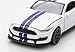 2016 Ford Shelby Mustang GT350R White with Blue Stripes 1/24 Diecast Model Car by New Ray SS-71833W