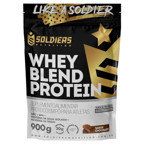 Whey Blend Protein Concentrado e Isolado - 900g - Soldiers Nutrition (900g, Chocolate)