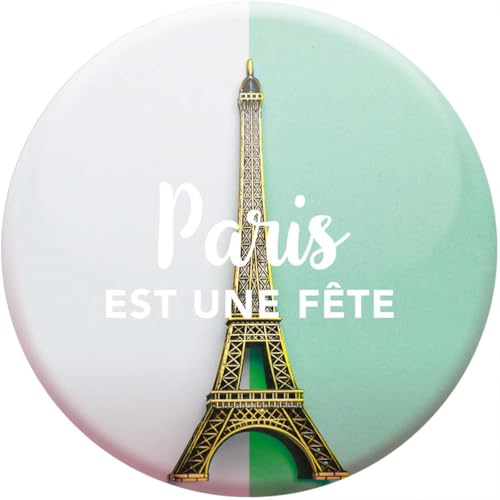 DRAEGER PARIS 1886 - Magnet Magnate Paris è una festa - Elegante souvenir parigino - Idea Regalo Amante Francia - Deco Frigo Durevole - Dimensioni 6,5 x 6,5 cm - Accessorio Cultura Francese