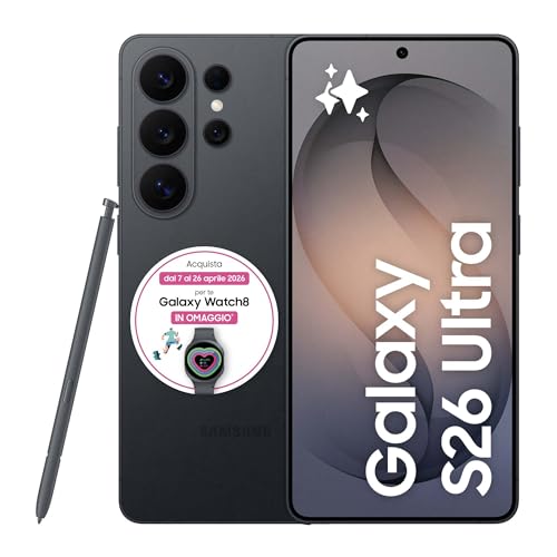 Samsung Galaxy S26 Ultra Smartphone AI, 512GB, 3 anni di Garanzia, Privacy Display Integrato, Processore Potente, Assistente Foto, Camera 200 MP, 5000 mAh, Black [Versione italiana]