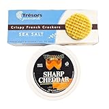 Crispy French Waffle Crackers With Sea Salt (3.3 oz) and Sharp Cheddar Spread (8 oz)