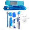 8-in-1 Portable Orthodontic Oral Care Kit Braces Cleaning Kit for Teeth Interdental Brush Brace Wax Dental Floss Oral Mirror