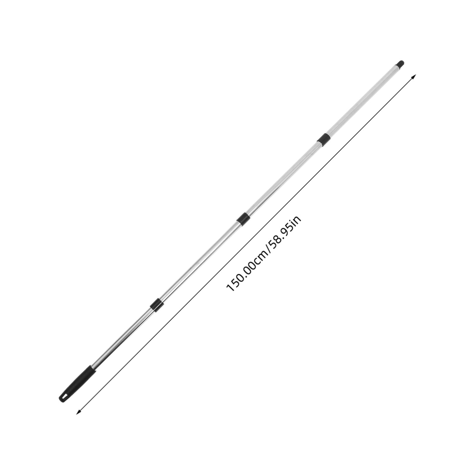 GOOHOCHY Replacement Broom Handle Threaded Head 4 Section Aluminum Pole Extendable Mop Stick for