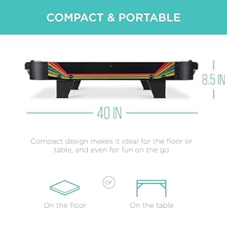 Best Choice Products 40in Portable Tabletop Air Hockey Arcade Table for Game Room w/ 100V Motor, Electric Fan, 2 Strikers, 2 Pucks - Arcade