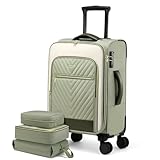 LOVEVOOK Carry On Luggage 22x14x9 Airline Approved,20 Inch Carry-on Suitcase for Women,Softside Suitcases with Wheels,Rolling Checked Luggage with TSA Lock,Lightweight Travel