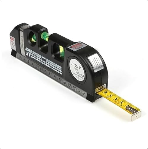 Nível A Laser Nivelador Cruz Com Trena Régua 3 Níveis Profissional Construção
