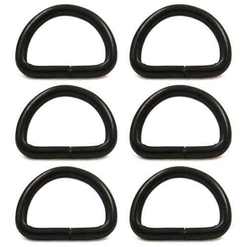Hebillas en forma de D para mochilas y correas de cincha Wuuycoky color negro