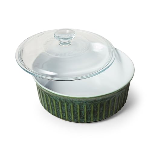 Sur La Table Round Baker with Lid, 2 qt, Green