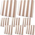 Newwiee 8Pcs Outdoor Stretch Cushion Covers Patio Stripe Sofa Cushion Cover Slipcovers Replacement Patio Furniture Couch Cushions Cover Chair Seat Cover Washable Soft Protector for Pet (Khaki)