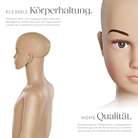 tectake® Schaufensterpuppe, drehbare und bewegliche Puppe lebensgroß, Figuren mit Kopf, Mannequin, Schneiderpuppe, Kleiderpuppe, Aufstellungsfiguren - Kind – Ansicht 3