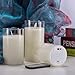 Aku Tonpa Flameless Candles Battery Operated Pillar Real Wax LED Glass Candle Sets with Remote Control Cycling 24 Hours Timer, 4