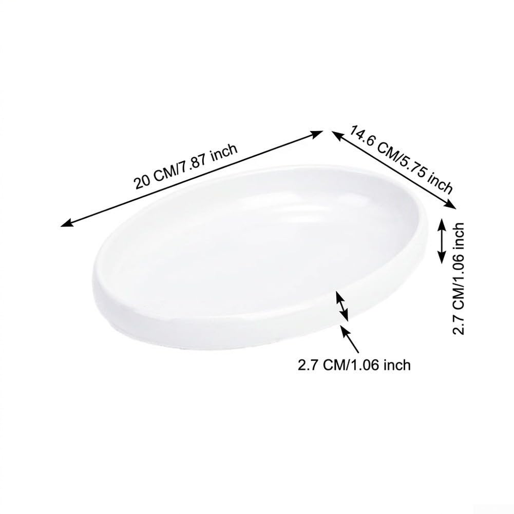 Assiettes Ovales Mélamine 20cm Blanches 4 Incassables Assiettes