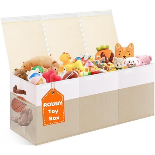 صندوق تخزين العاب كبير سعة 150 لتر من روني، صندوق تخزين قابل...