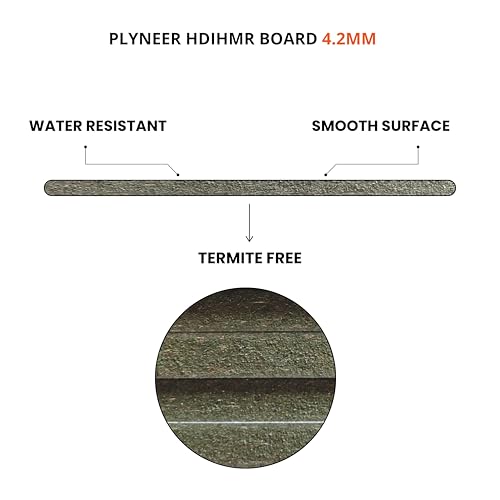 Image of Plyneer HDIHMR MDF Board - High-Density Moisture & Impact Resistant Wood for Modern Furniture & Interior Designs (4.2mm)-8ft x 4ft