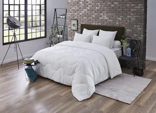 DODO - Couette Chaude Ultra Gonflante 220x240 cm - Convient 1-2 Personnes - Tissu 65% Polyester 35% Coton - Garnissage 100% Thermolite Ultra Polyester 350g/m²...
