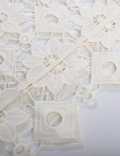 Flygo Womens Hollow Out Floral Lace Vest Cropped Embroideried Summer Crochet Coverup 2025 Trendy Blouse Tops3